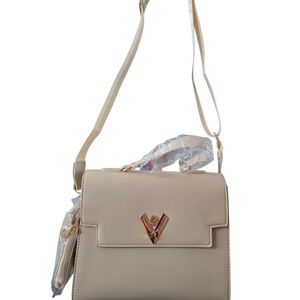 #60 Valentino Orlandi Cream Crossbody Bag
